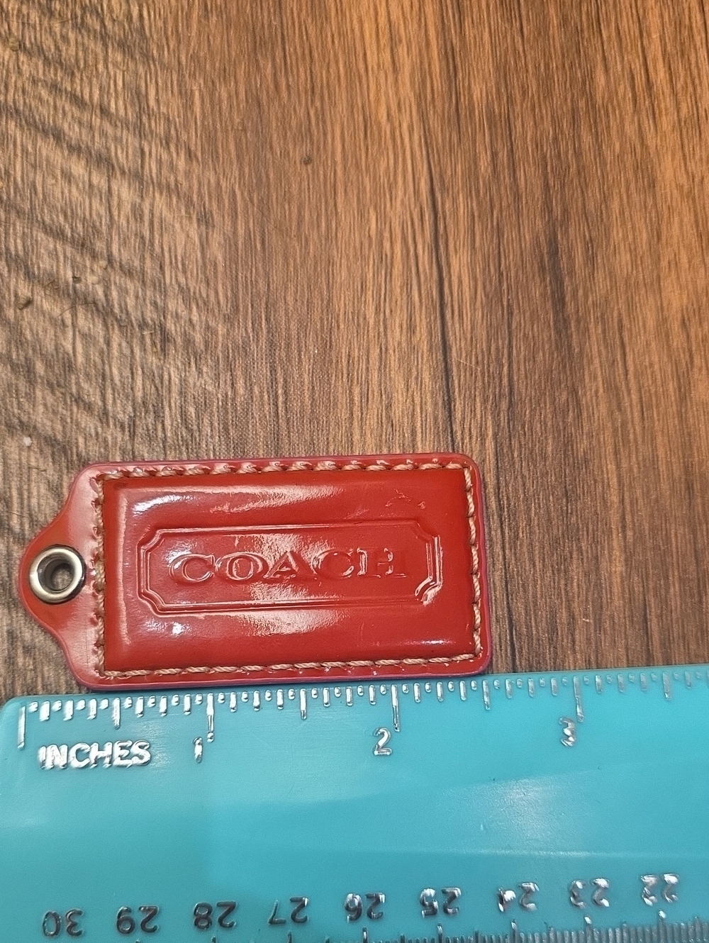 Coach Red Patent Leather Hangtag